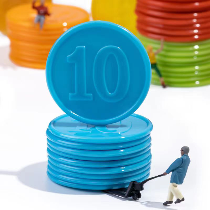Math Manipulative Set - 40PCS Poker Chips With Numbers Counting