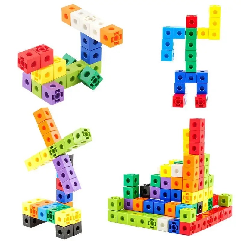 Math Manipulative Set - 100PCS Set Linking Cubes Math Manipulatives