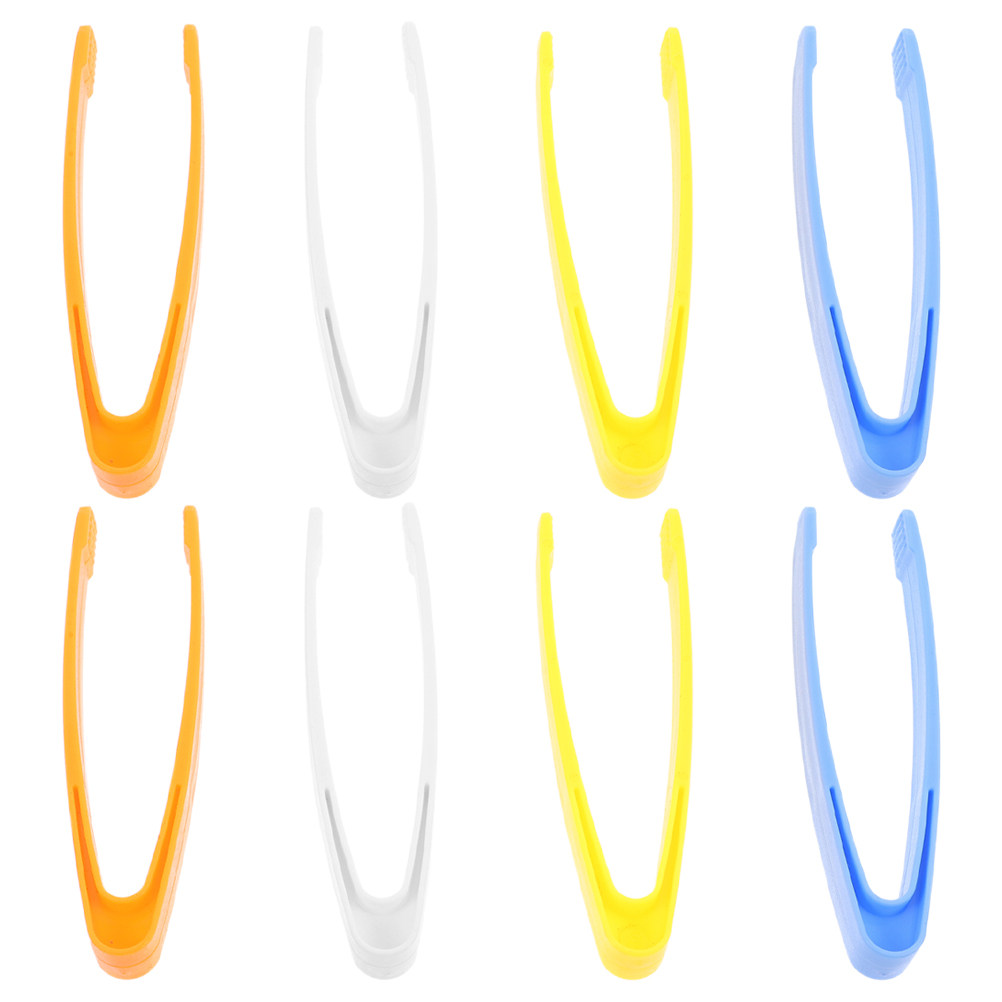 Kids Education Tips - 8Pcs Educational Plastic Tweezers Flat Tip