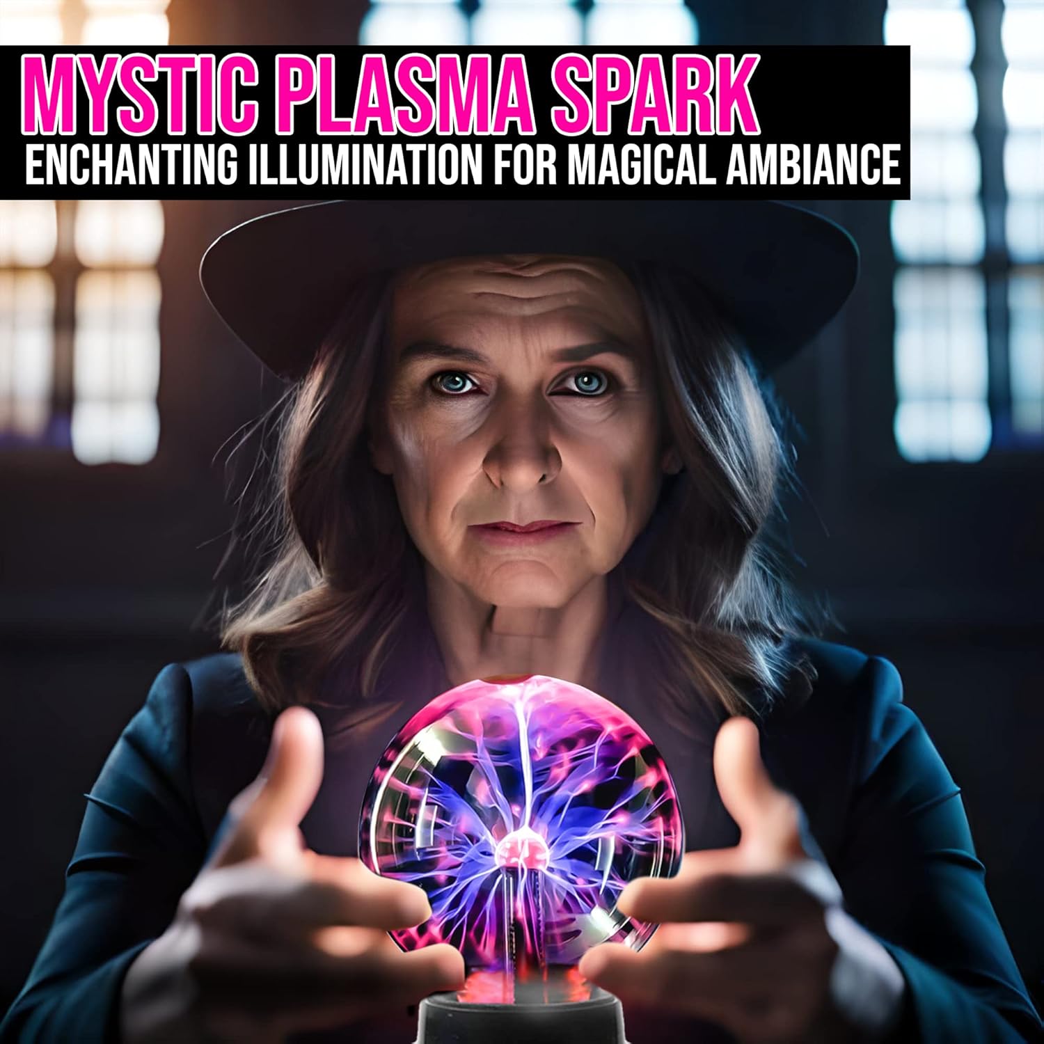 Globe Interactive Light - Plasma Ball Lamp, Activated Static Electricity