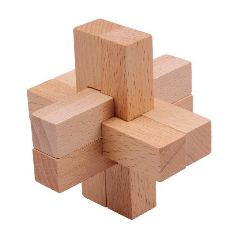 Kids Education Fun - Wooden Luban Puzzle for Adults Kids