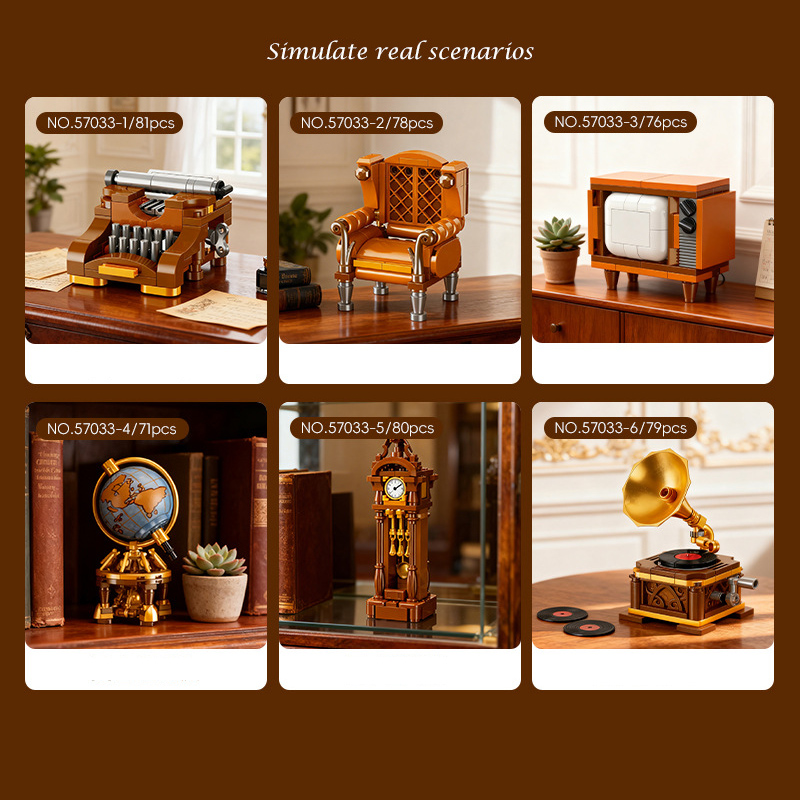 Educational Globe For Kids - Classic Retro Idea Block Model Typewriter