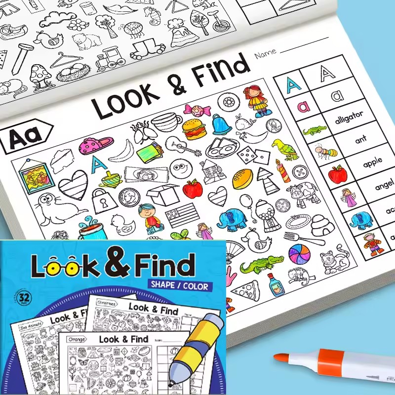 Kid Educational - Look And Find Coloring Book for