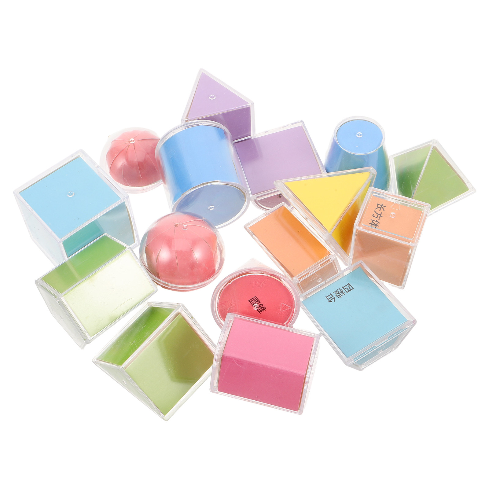 Math Manipulative Set - 16Pcs Math Teaching Aids Geometric Solid
