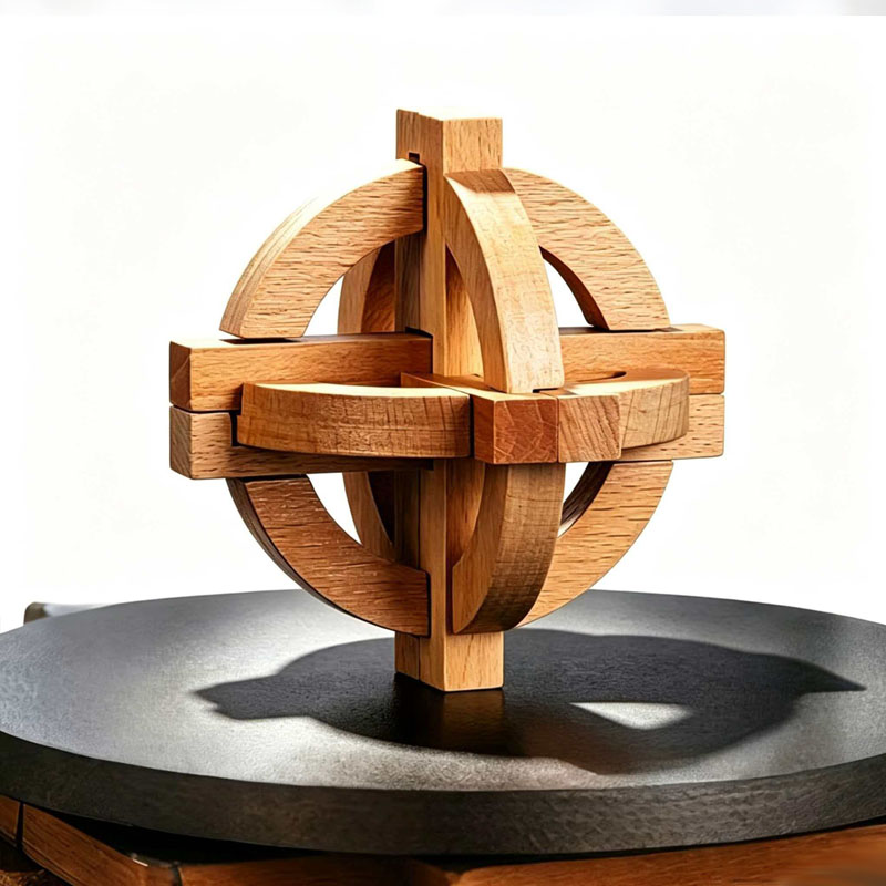 Educational Globe For Kids - Classic Luban Lock Globe Shaped Wooden