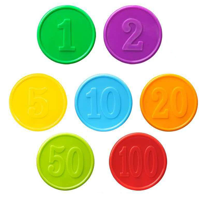 40PCS Poker Chips With Numbers - đánh giá và giá Math Manipulative Set