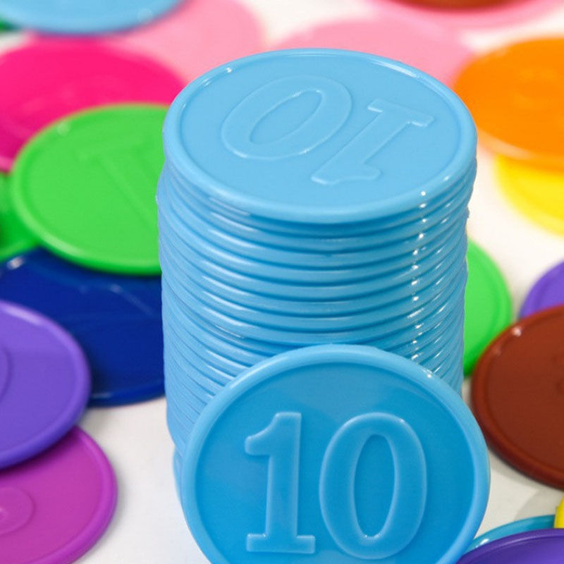 40PCS Poker Chips With Numbers - đánh giá và giá Math Manipulative Set