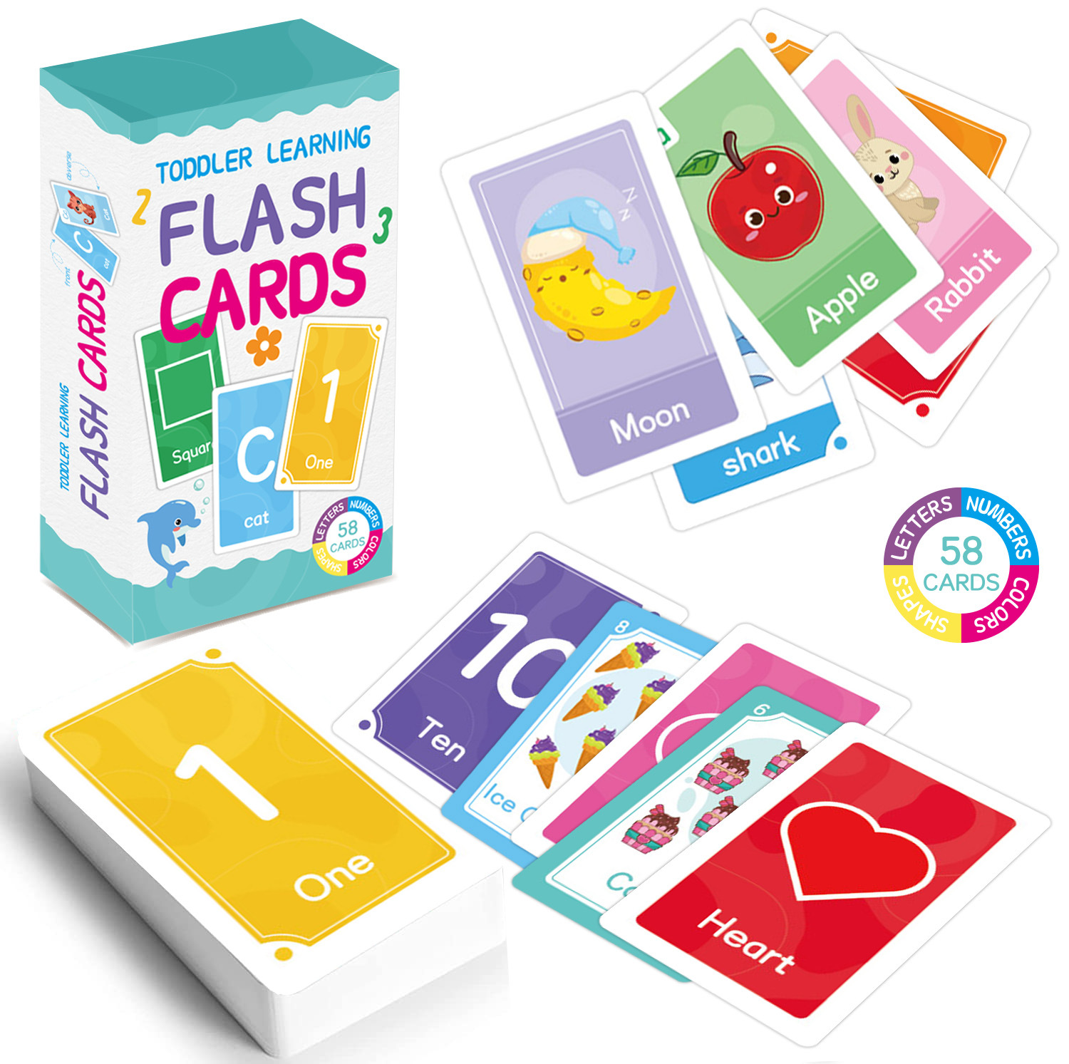 58 Pcs ABC Alphabet Flashcards - đánh giá và giá Kids Education Card