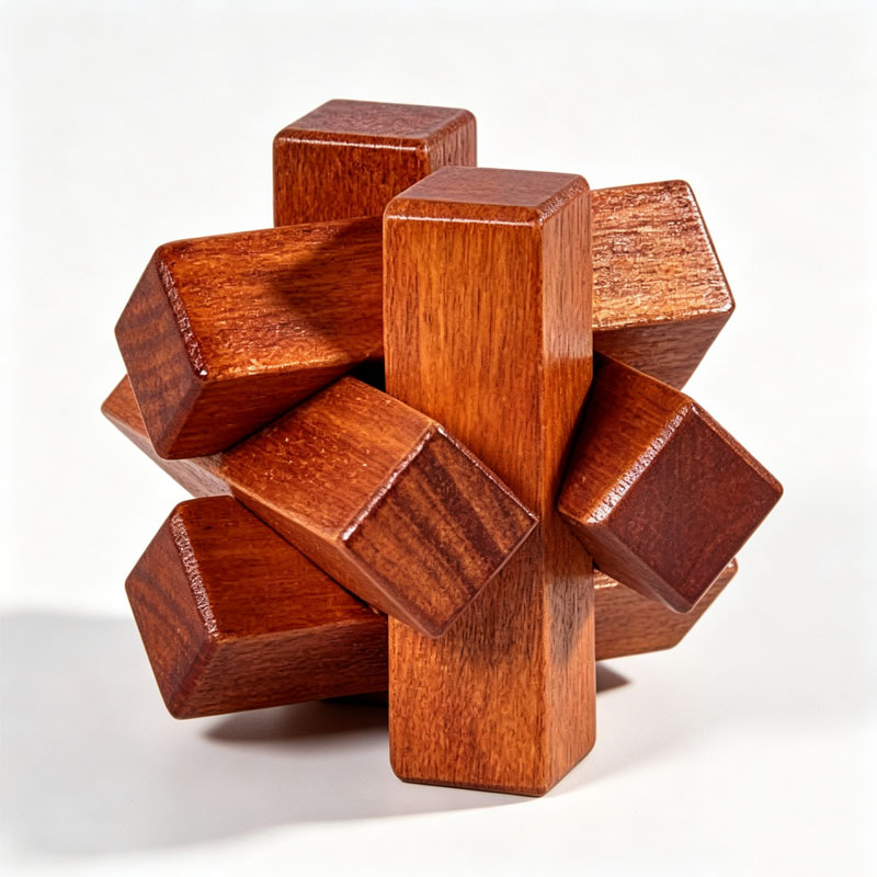 Wooden Knot Puzzle IQ Logic Tr - đánh giá và giá Kids Education Fun