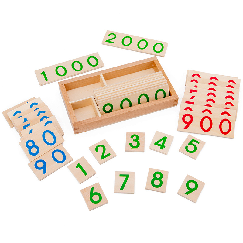 Wooden Numbers Card 1-9000 Mon - đánh giá và giá Math Manipulative Set