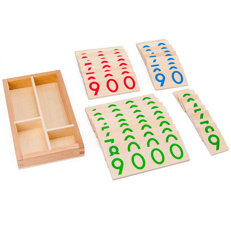 Wooden Numbers Card 1-9000 Mon - đánh giá và giá Math Manipulative Set