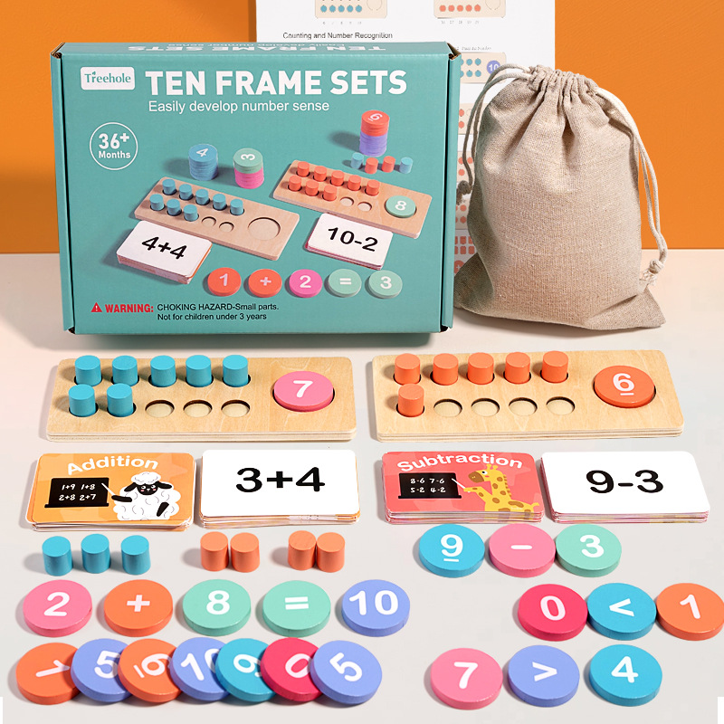 Children's Wooden Number Board - đánh giá và giá Math Manipulative Set