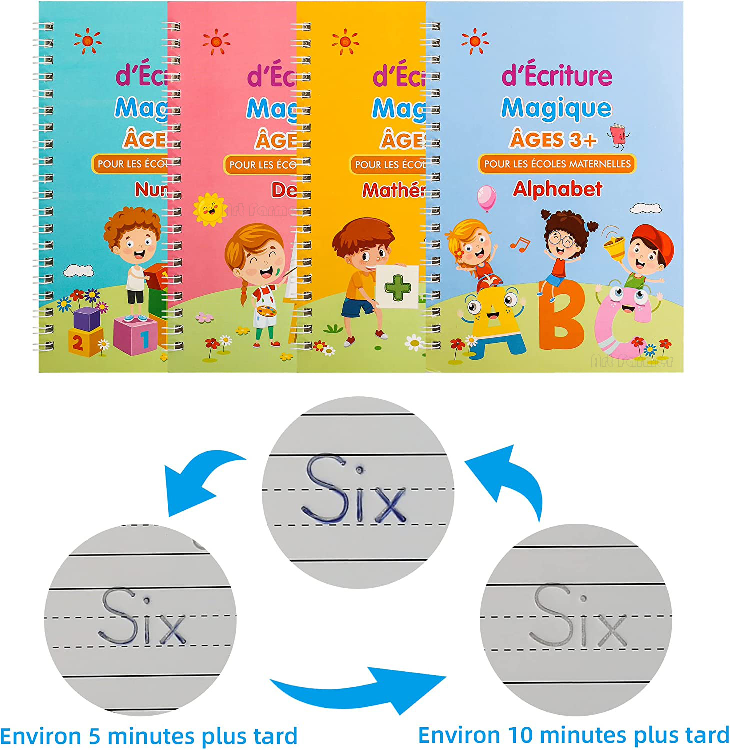 4 Book/Set French Magic Writin - đánh giá và giá Math Manipulative Set