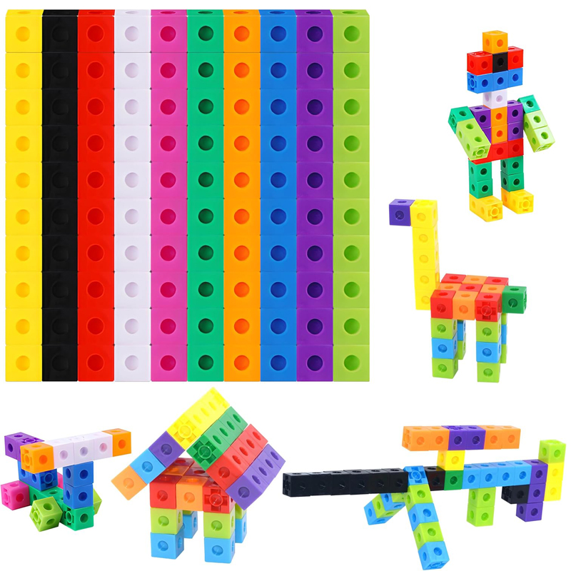 100PCS Set Linking Cubes Math  - đánh giá và giá Math Manipulative Set