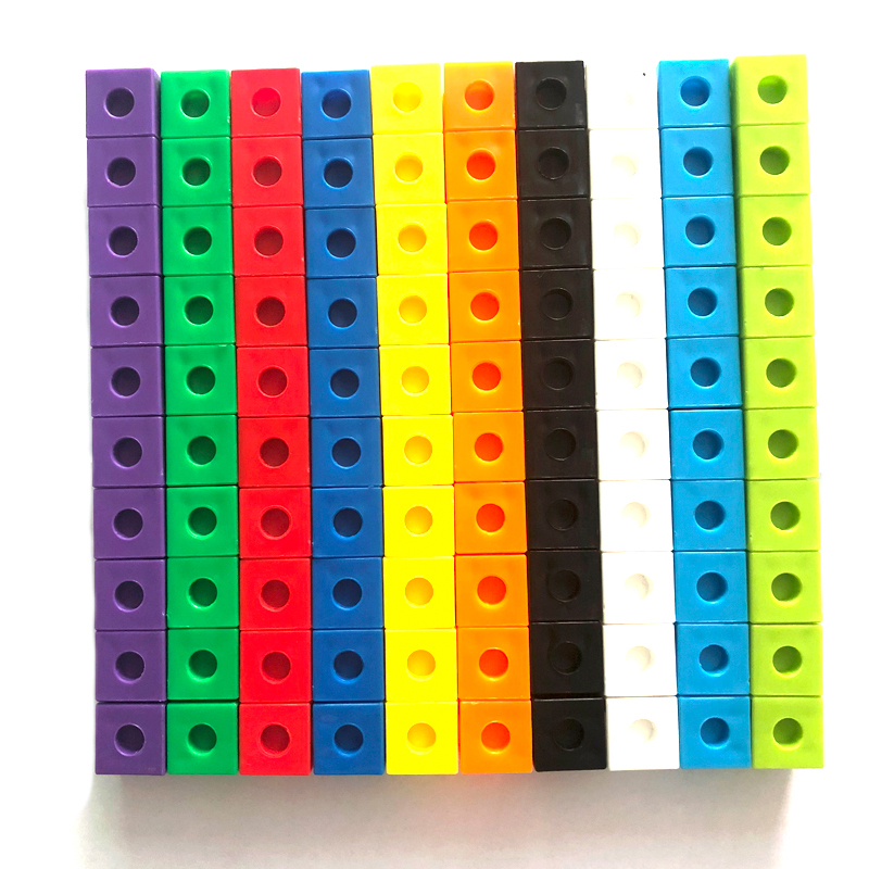100PCS Set Linking Cubes Math  - đánh giá và giá Math Manipulative Set