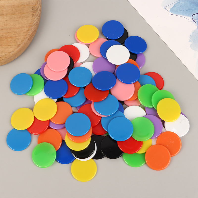 100Pcs Counting Chips Set 25MM - đánh giá và giá Math Manipulative Set