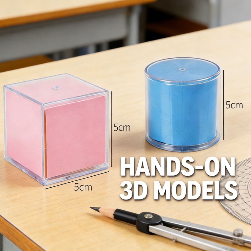8Pcs Transparent 3D Geometry S - đánh giá và giá Math Manipulative Set