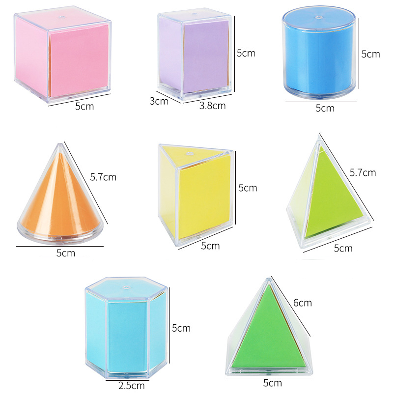 8Pcs Transparent 3D Geometry S - đánh giá và giá Math Manipulative Set