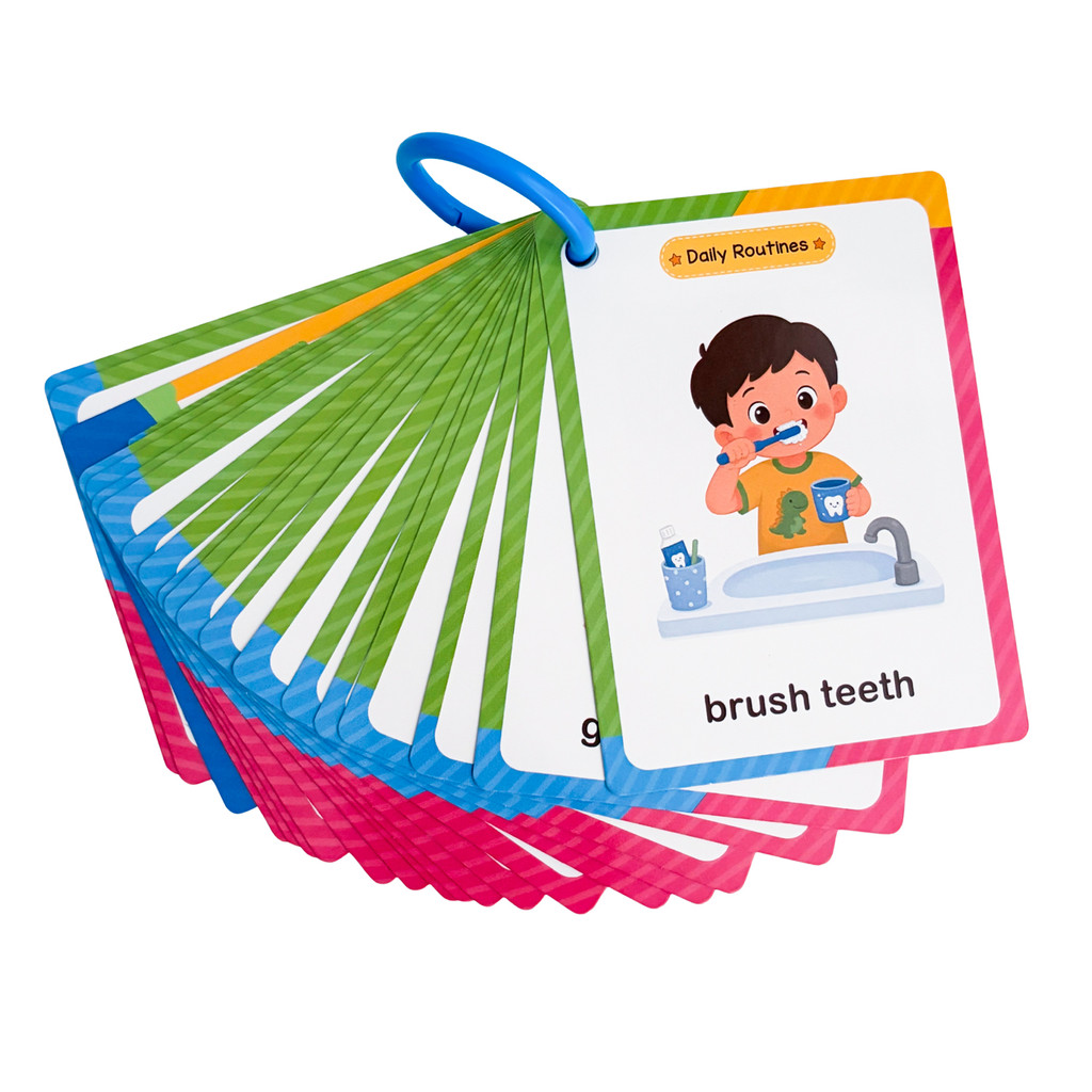 38 Words Daily Routines Learni - đánh giá và giá Kids Education Card
