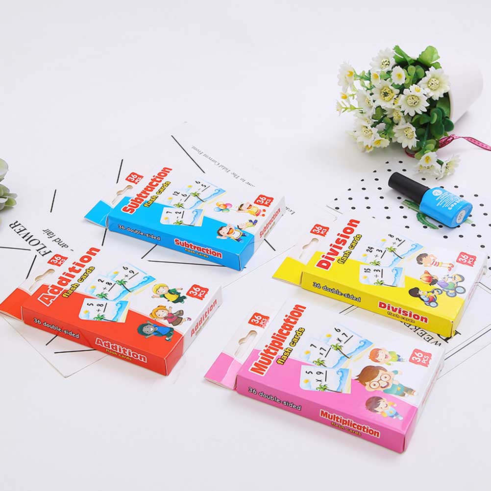 4 Boxes Childrens Math Study C - đánh giá và giá Kids Education Card