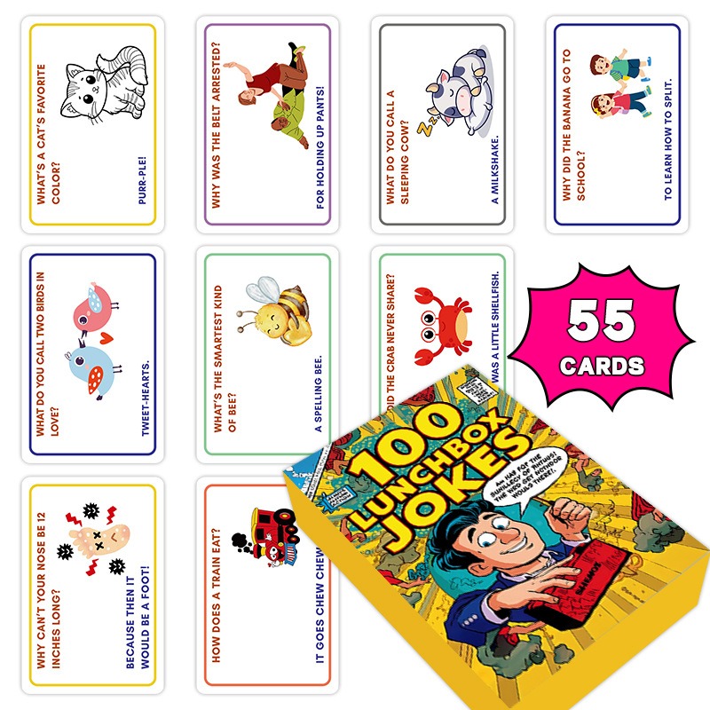 100 Lunchbox Jokes Cards Funny - đánh giá và giá Kids Education Questions
